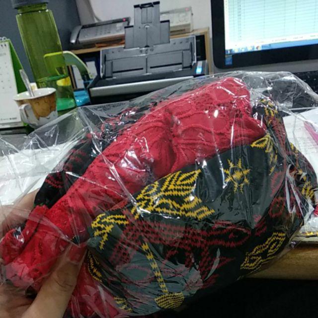 Setelan Kebaya Stretch Paris Merah