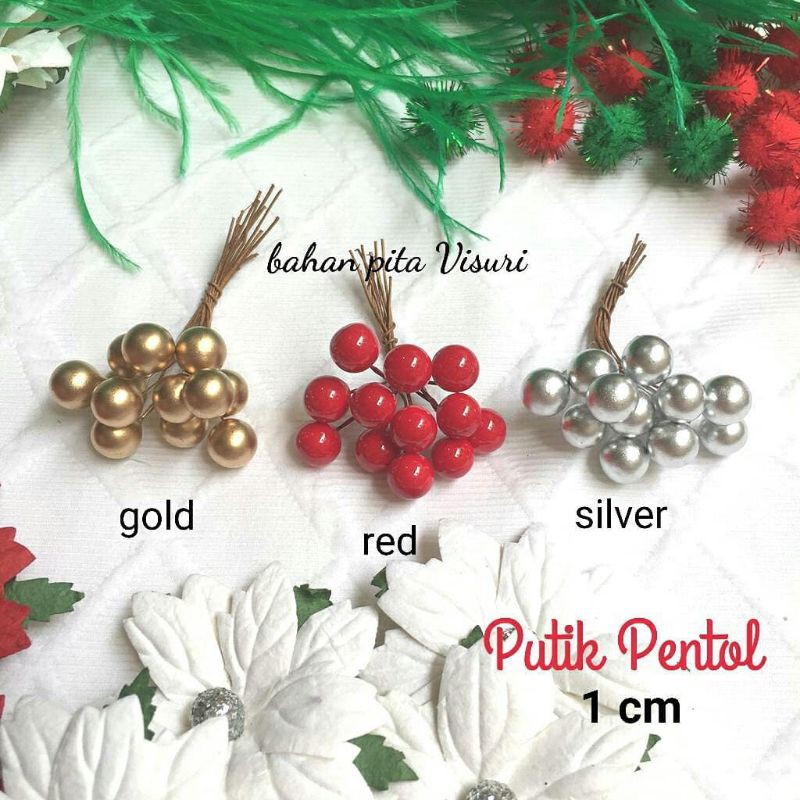 Putik Pentol (Bulat) Natal 1 cm