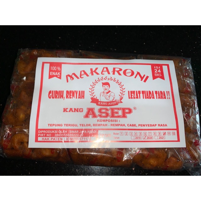 Makaroni Kang Asep Pedas 1 Pack isi 24 pcs