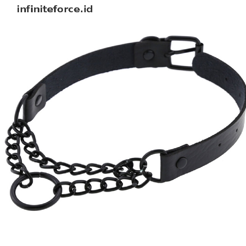 Kalung Choker Bahan Kulit Imitasi Gaya Gothic Punk