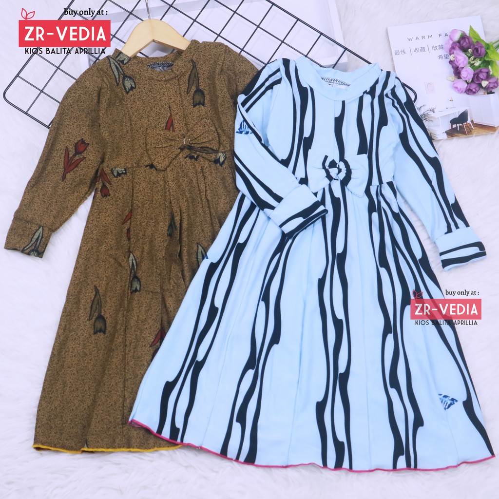 Gamis Pita Uk 2-3 Tahun / Gamis Anak Baju Dress Muslim Ngaji Murah Lengan Panjang Perempuan Cewek