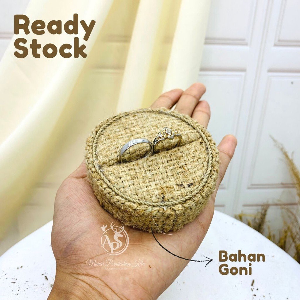 Ring Holder | Ring Stand | Tempat Cincin Ukuran 9x3 cm Bahan Kerajinan Untuk Dekorasi Ring Box