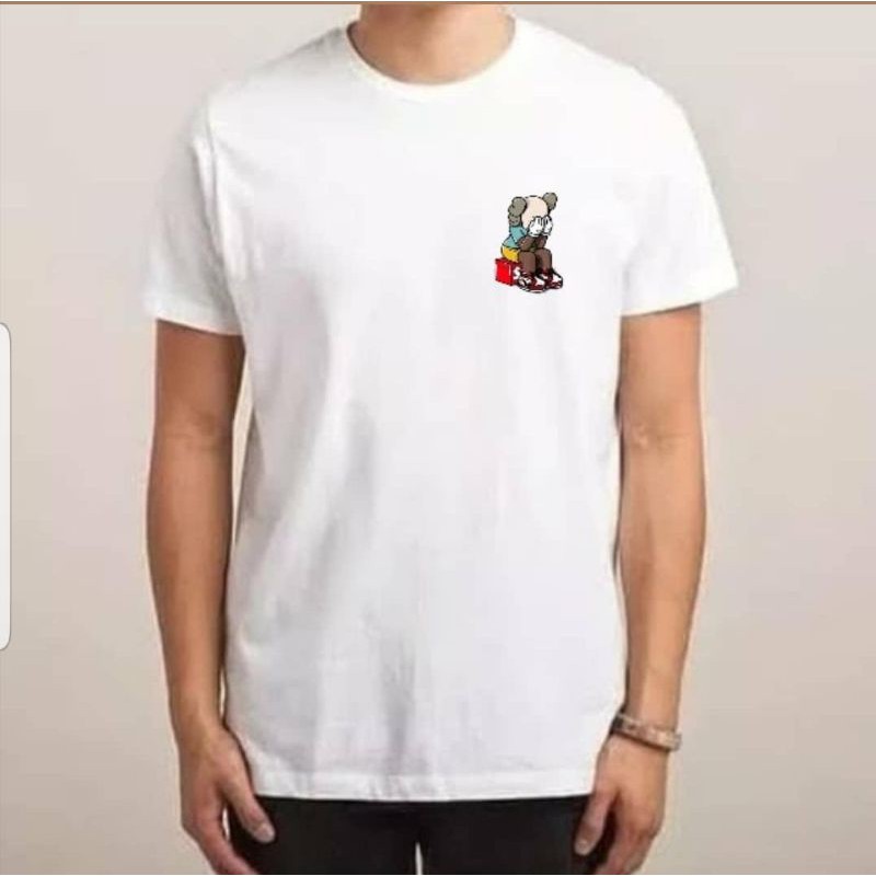 KAOS BAJU TSHIRT FASHION BRANDED PRIA WANITA KAWS X JORDAN COTTON COMBED