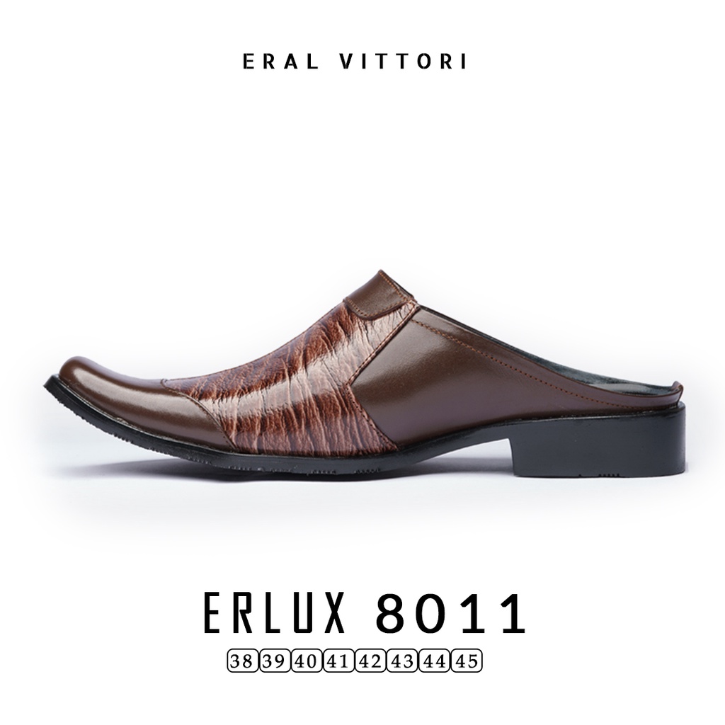 Eral Vittori - Erlux 8011 Sepatu Sandal Pria Kulit Bustong