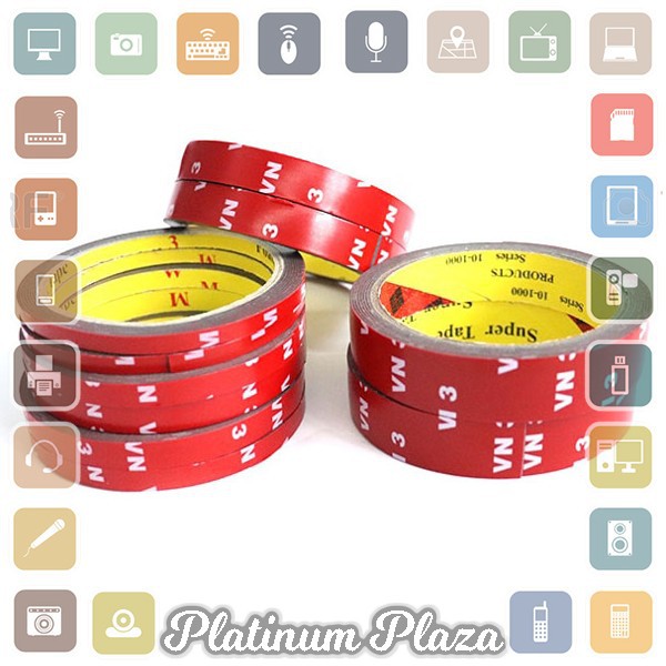 JETTING Lakban Selotip Double Tape 3M 3m x 6mm 1Pcs - SC-3M - Red`22OWE7-