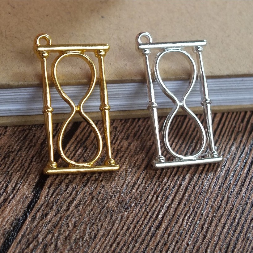 Cameo Blank Jam Pasir Hourglasses - Bezel UV Resin - Charm Bandul Kalung CHM1801