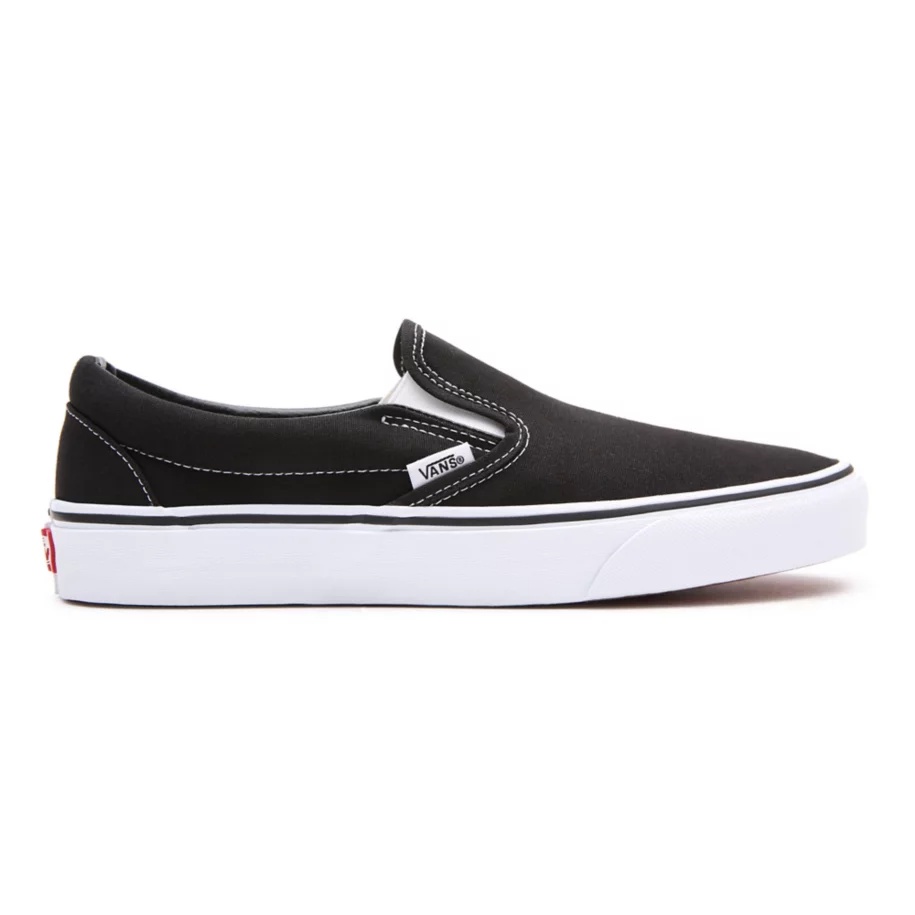 SALE DISKON! V4NS SLIP-ON BLACK/WHITE CLASSIC 100% ORIGINAL BNIB