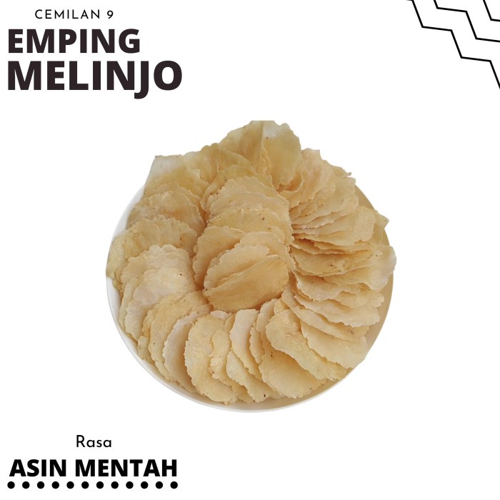 

Kerupuk Emping Melinjo Mentah 250 Gram Rasa Asin Pedas Manis Cirebon