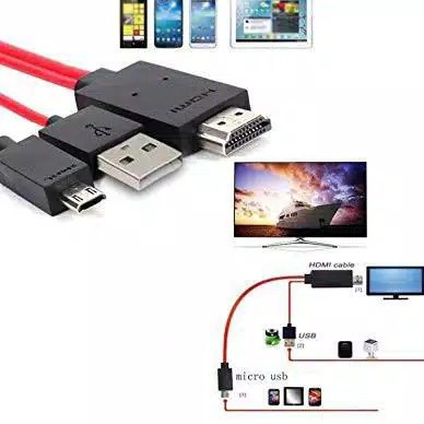 KABEL MHL-KABEL SAMBUNGAN HP-KABEL SAMBUNGAN HP KE TV- KABEL MHL MIKRO-KABEL MHL MIKRO USB to HDMI