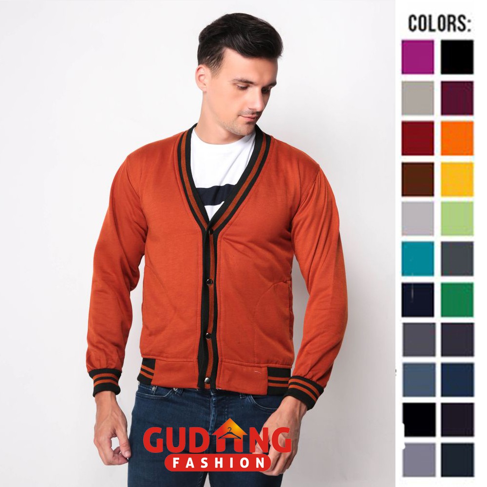 Cardigan Keren Modis Pria Fleece / Kardigan Pria Banyak Warna Pilihan – CAR (COMB)