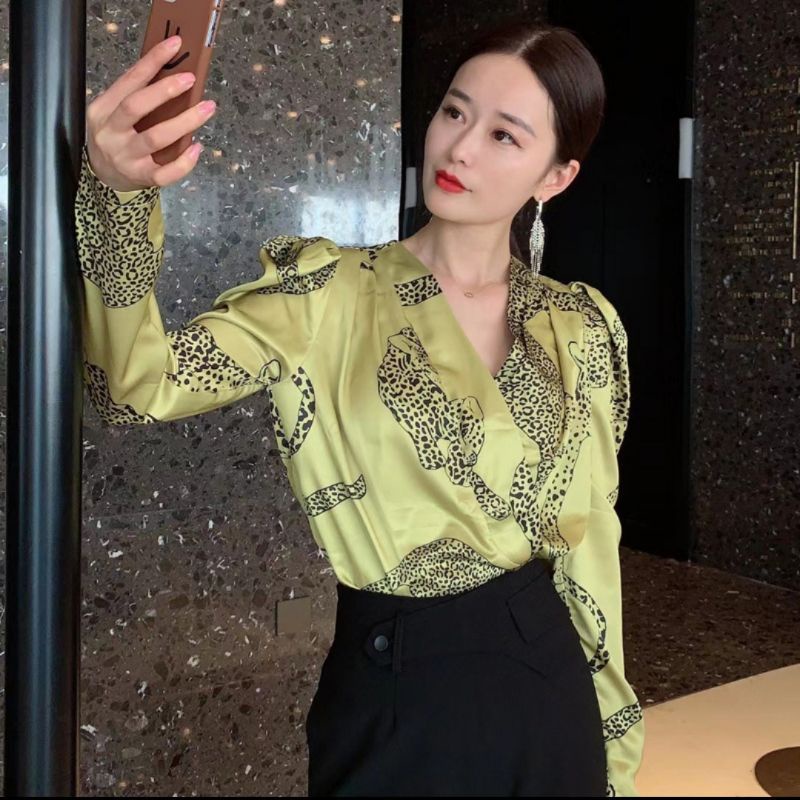 MDLV ~ 2720 PANTHERA WRAP TOP KOREA ATASAN WANITA BLOUSE SATIN BLOUSE PREMIUM FASHION IMPORT