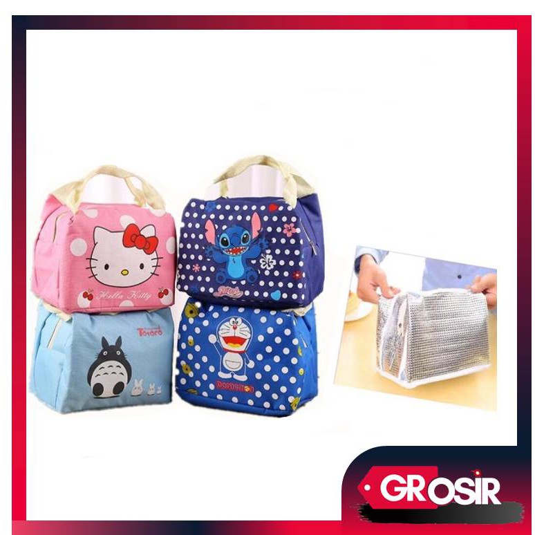 Grosir - T071 Tas Bekal Karakter / Lunch Bag / Perlengkapan Bekal Anak Sekolah