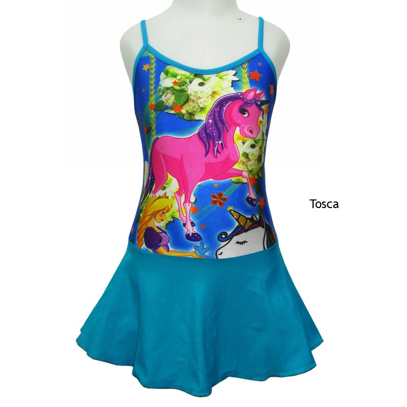 Baju Renang Anak 4-8 Th Rok Seksi Karakter Unicorn SR-TKK088
