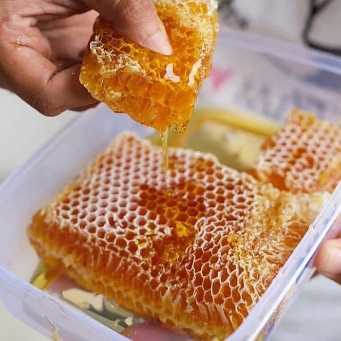 

Unik madu sarang malifera, raw honey,honey comb.500 gr Berkualitas