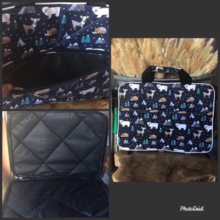 Image of COD Tas laptop / tempat laptop GROSIR bahan kanvas motif 14 in