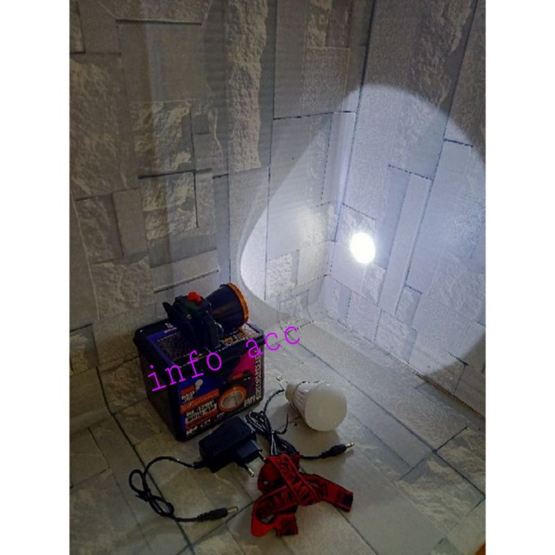 Senter kepala LED Rolinson 50W Charger Cahaya Putih Headlamp-3