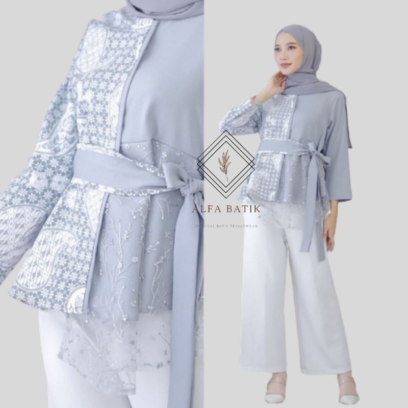 Produsen M-l-xl-xxl Baju Batik Wanita Shibori Asj Sa Hrb026 Blouse Tile Batik Terlaris Asli Pekalongan dj9NQ99HekNoJEY
