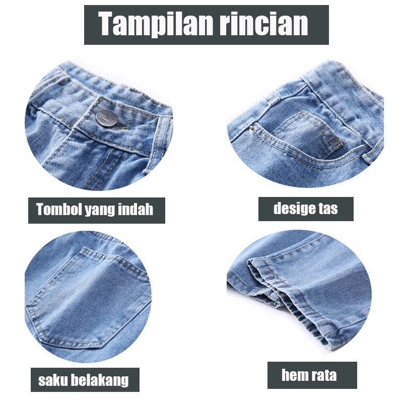 Celana jeans pria celana panjang pria celana korean style pria baggy pants celana jeans biru 2023 baru celana jeans reguler pria celana kulot jeans