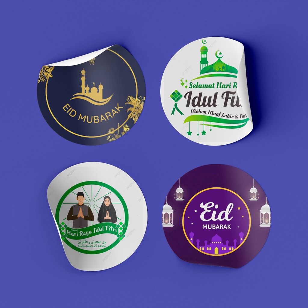 Stiker Chromo custom Toples lebaran/stiker idul fitri/hampers