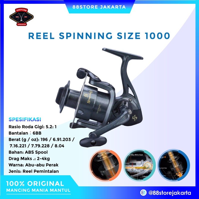 reel spinning size 1000 reel termurah