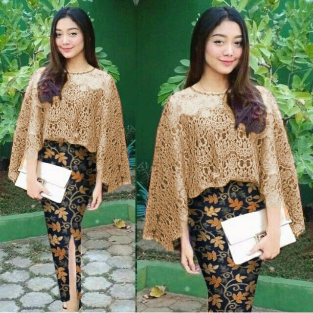 Setelan Vinika / Setelan Batik Brukat Wanita / Baju Kebaya Brukat Modern / Baju Muslim Terbaru