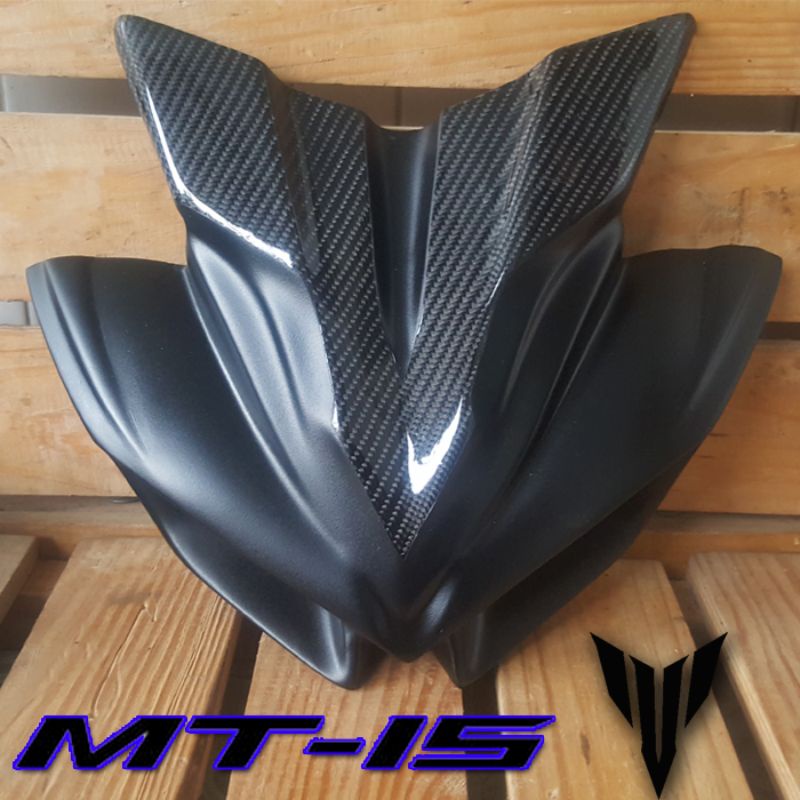 kedok topeng headlamp MT15 MT 15 half carbon karbon kevlar