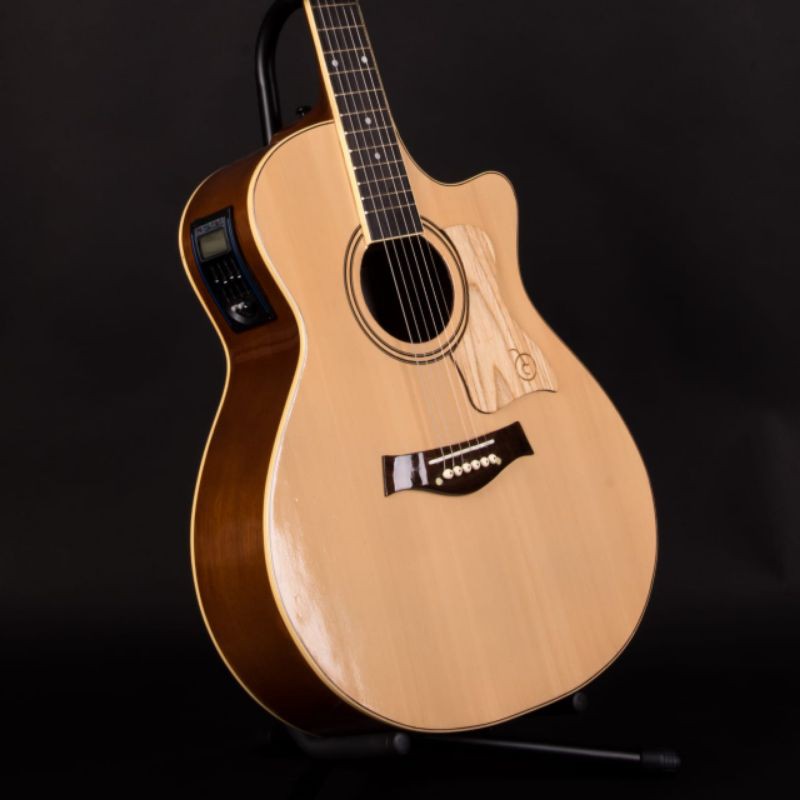 Gitar Akustik Elektrik Mandalika DTS-01 Natural EQ LC Tuner Fullset-1