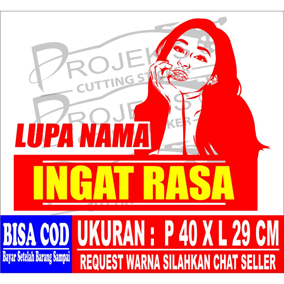 Stiker Mobil Variasi Kaca Bodi Samping Kata Kata Truk Canter Pick Up Keren Tulisan Lupa Nama Ingat R