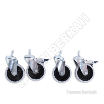 KRISBOW SET RODA TROLI INDUSTRIAL 100MM - INDUSTRIAL CASTER  4PCS