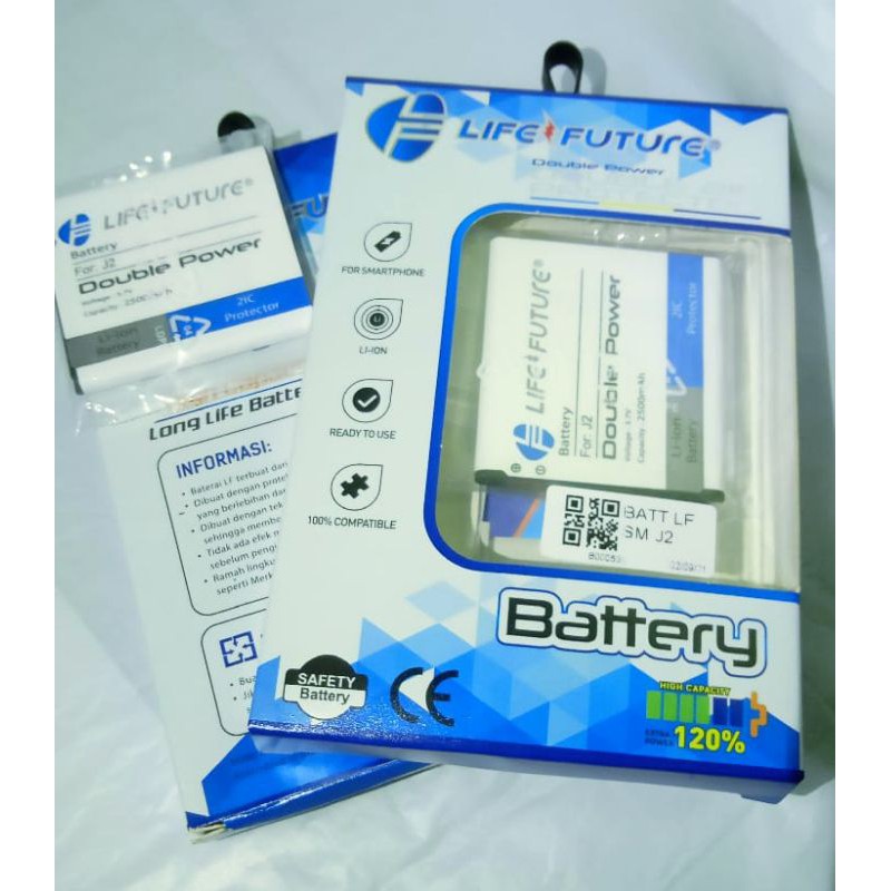 Baterai/Batre Samsung j2/j200 Double power