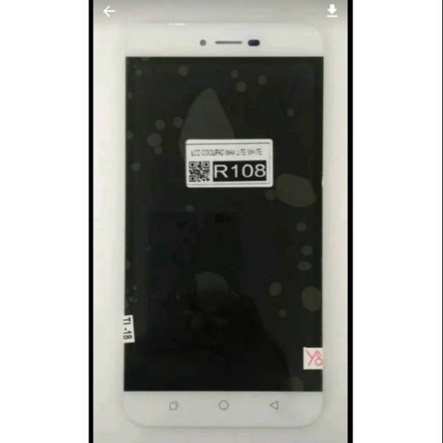 LCD COOLPAD R108 MAX LITE WHITE TOUCHSCREEN Y91 LAYAR TAMPILAN