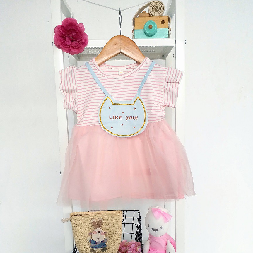 HappyOliver DRESS SALUR SLING LIKE YOUT 2816 EBV Baju Dress Anak Perempuan Import 6 bulan - 3 tahun/Dress Bayi Perempuan/Gaun Bayi Perempuan/Dress Pesta/Dress Bayi