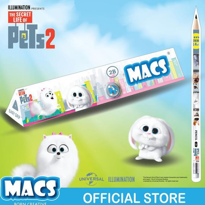 

Macs 2B pensil hitam segitiga-The secret life of pets triangle pencil