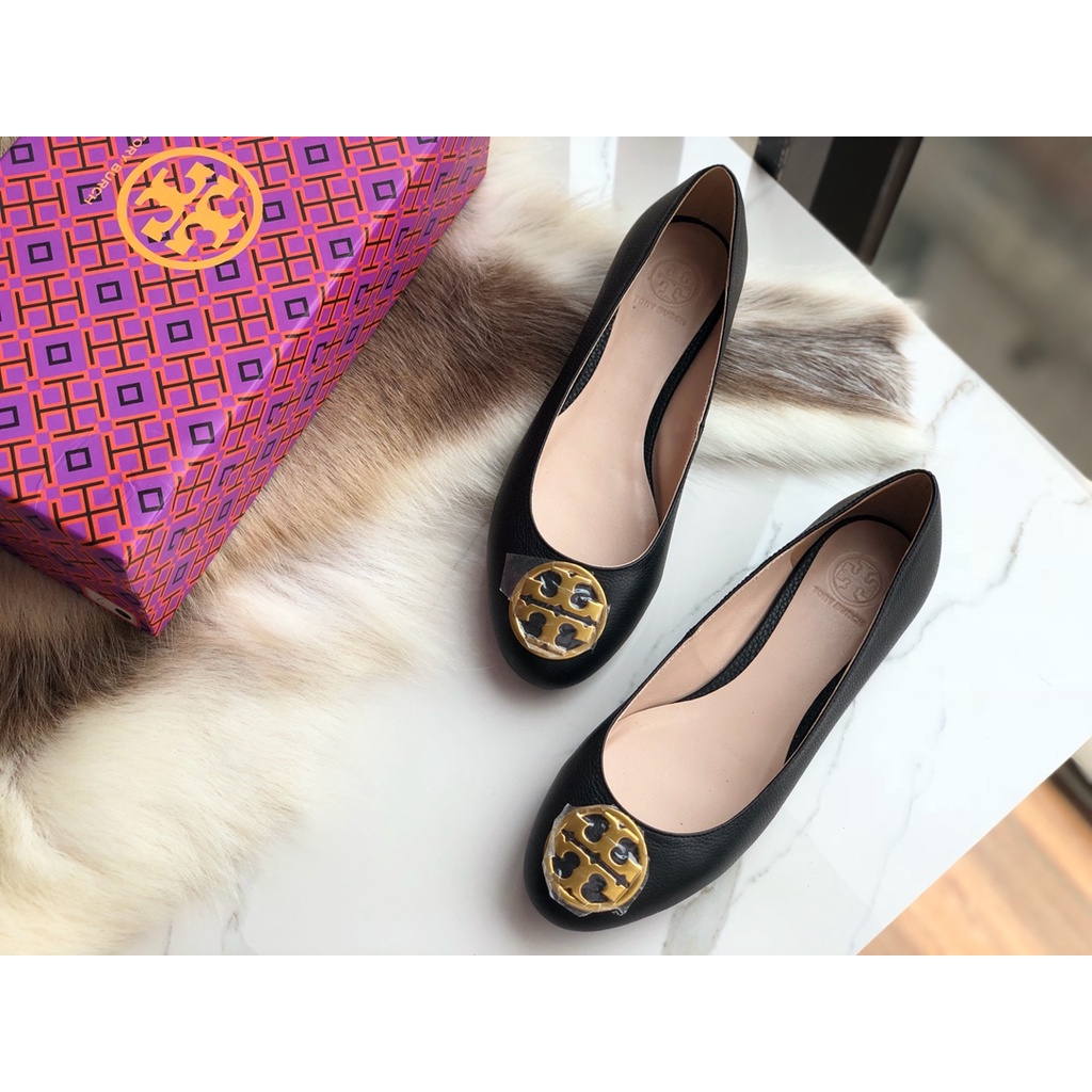 STB33-09  Original TB Classic round buckle single shoes flat shoes women shoes leather shoes  xie