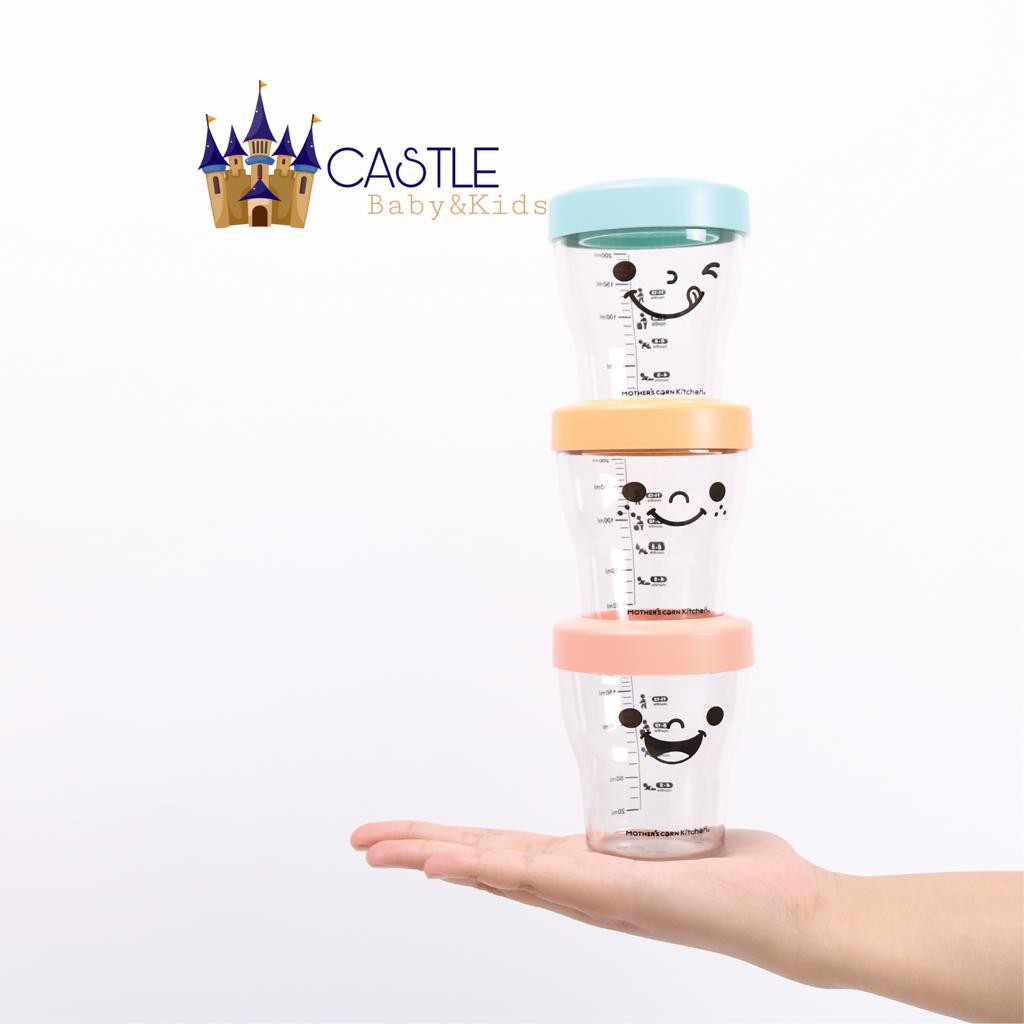 Castle - Mothers Corn Petit Smart Ecotainer Set - Tempat Penyimpanan MPasi Cemilan Bayi - Tempat Makan MPasi