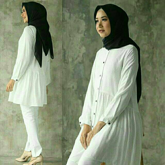 + Khali tunik by heaven lights /polka white