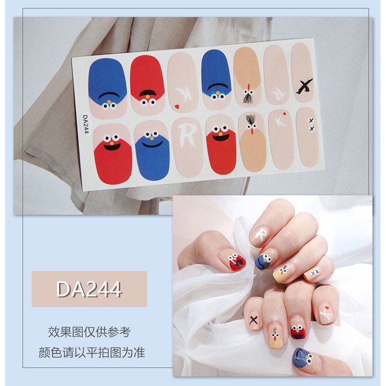 &lt;Jjoygirl&gt;DA Nail Sticker Motif / Sticker Kuku / Stiker Kuku / Nail Stiker Glitter / Stripes Design