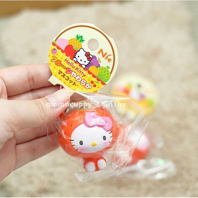 SUPER RARE hello kitty orange Squishy licensed by sanrio (ORI JEPANG)