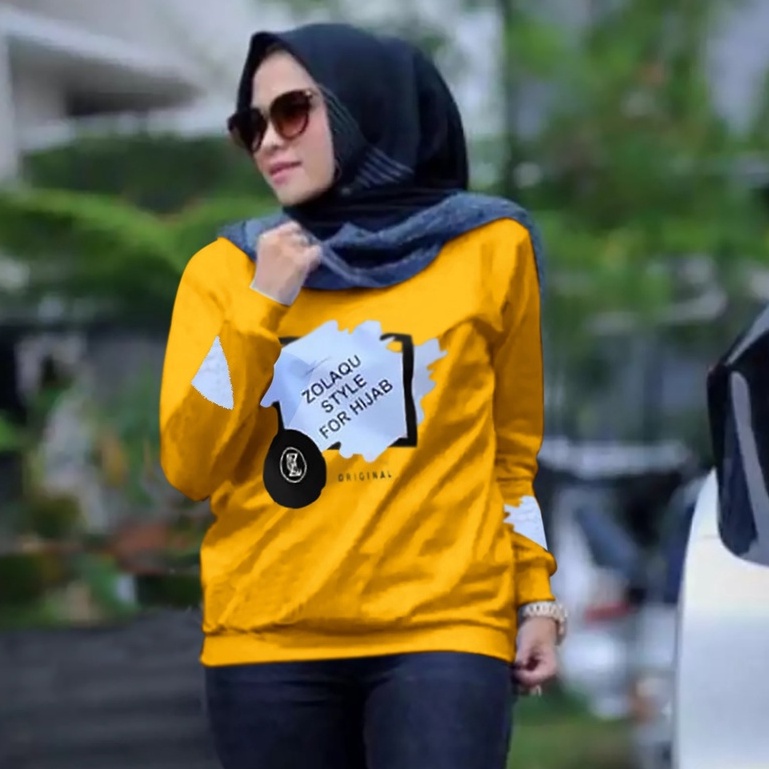 BISA COD BAJU ZLQ TRENDY SF TERBARU-KAOS DISTRO CEWEK LENGAN PANJANG KEREN KEKINIAN TERLARIS