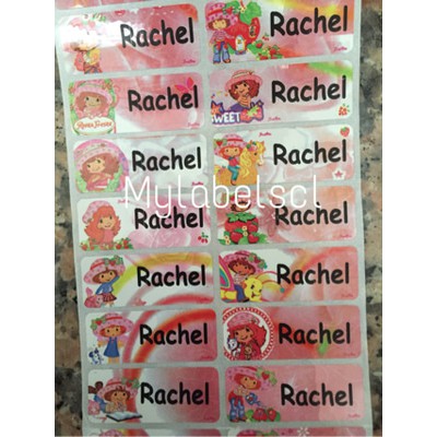 

Label Nama Name Sticker Strawberry Strobery Anime Waterproof Anti Air