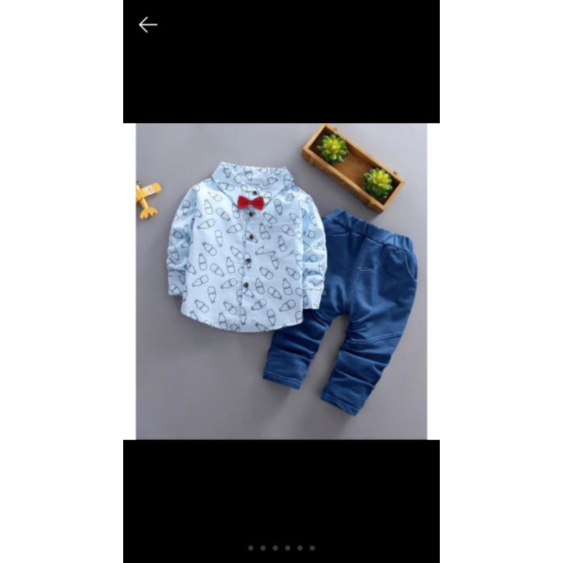 Setelan Anak Cowok / Set Anak Usia 3-5 Tahun 3in1 / Setelan Anak Korea / Set Bottles