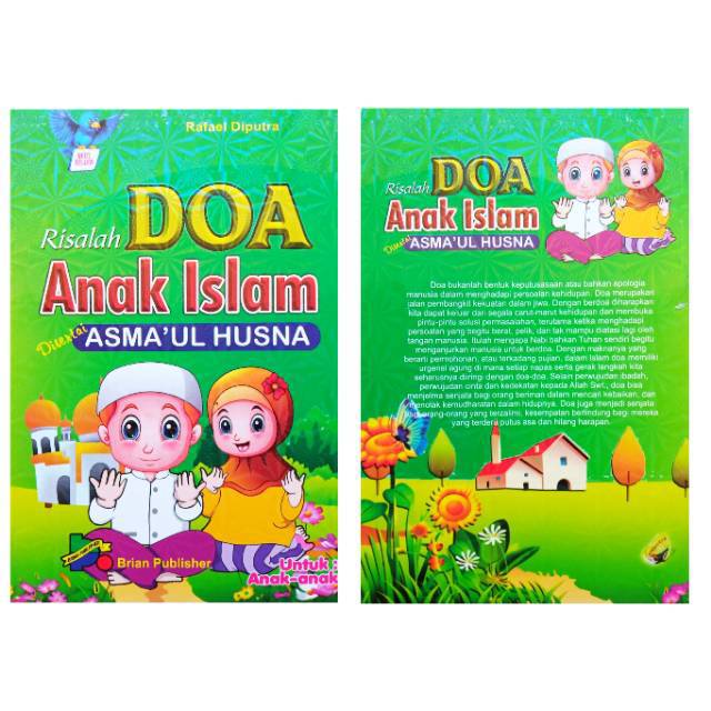 BUKU RISALAH DOA ANAK ISLAM DISERTAI ASMAULHUSNA UNTUK ANAK ANAK FULL COLOUR