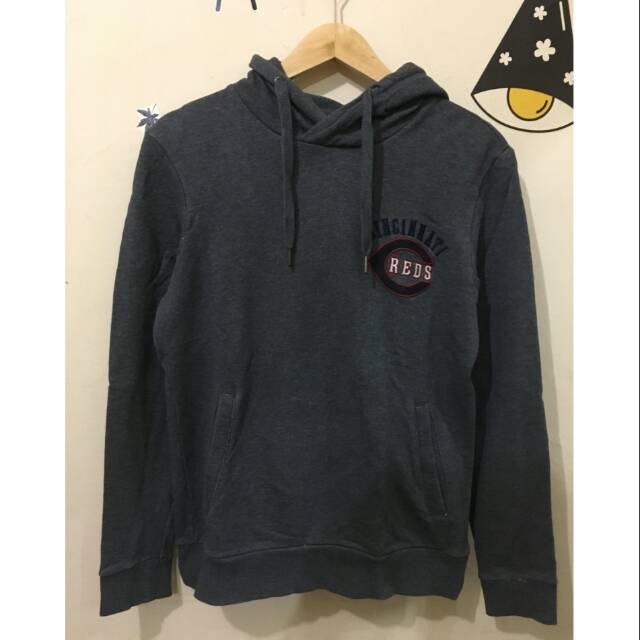 Jaket Hoodie MLB grey original vintage second hoodie murah