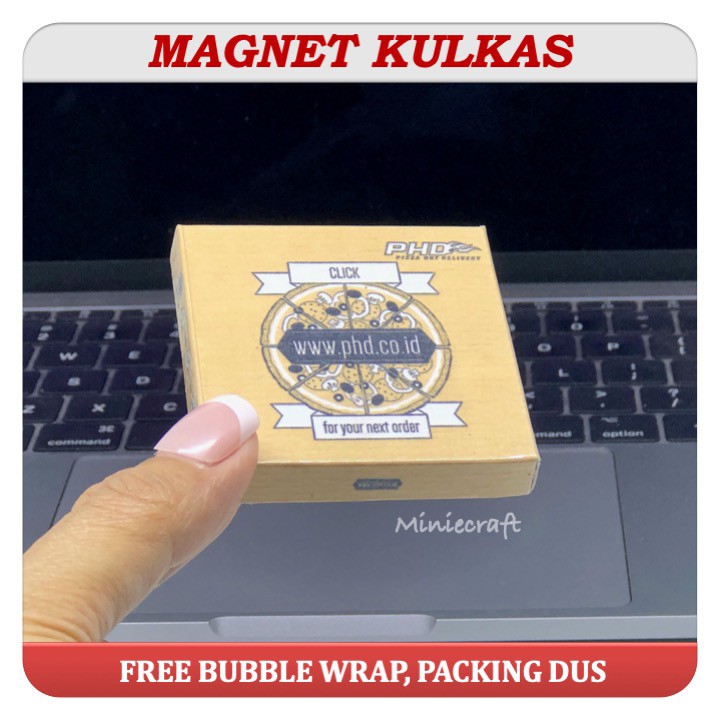 MAGNET TEMPELAN KULKAS MINIATUR DUS PIZZA PHD