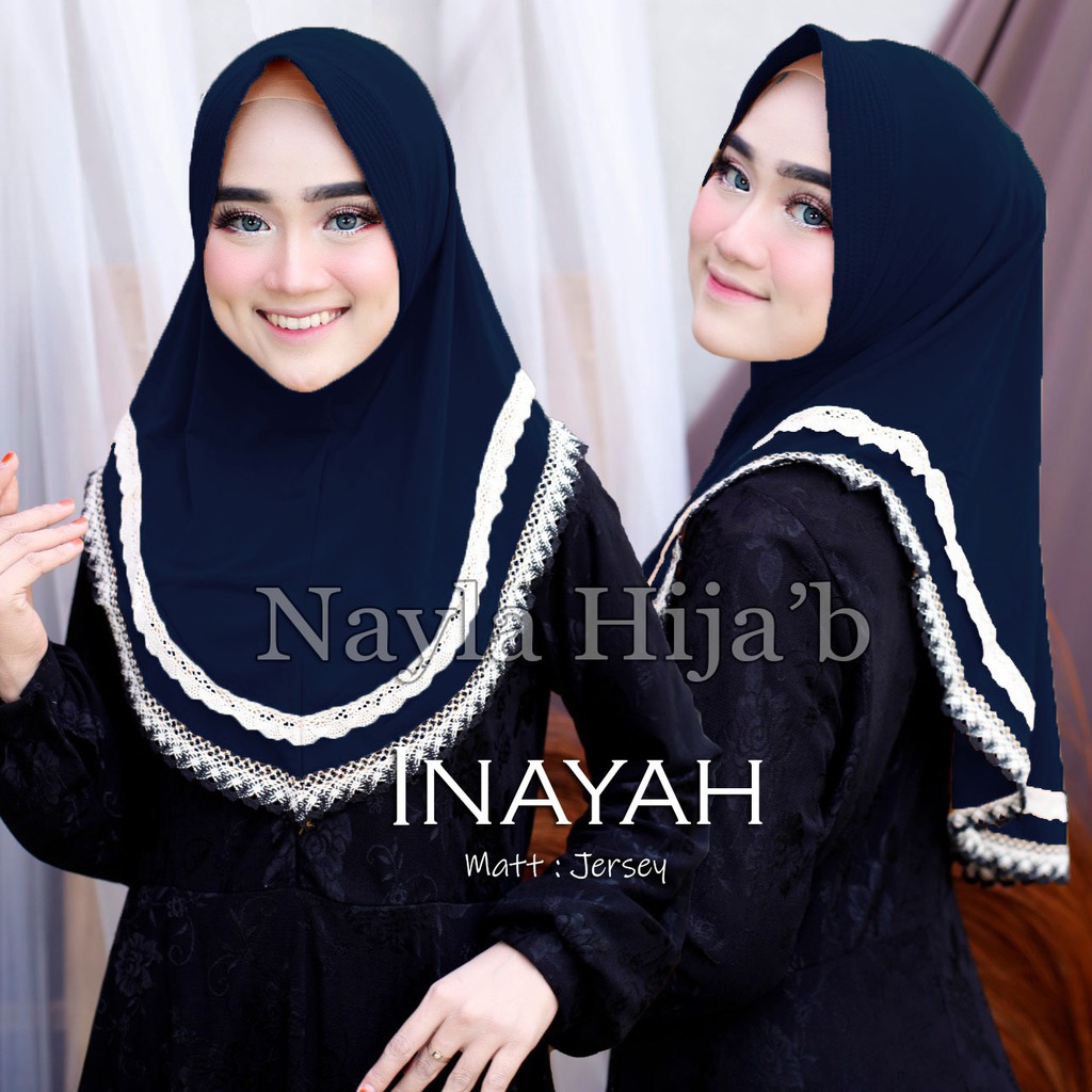 PROMO JILBAB INSTAN JERSEY TERBARU HIJAB BERGO  INAYAH NAYLA HIJAB