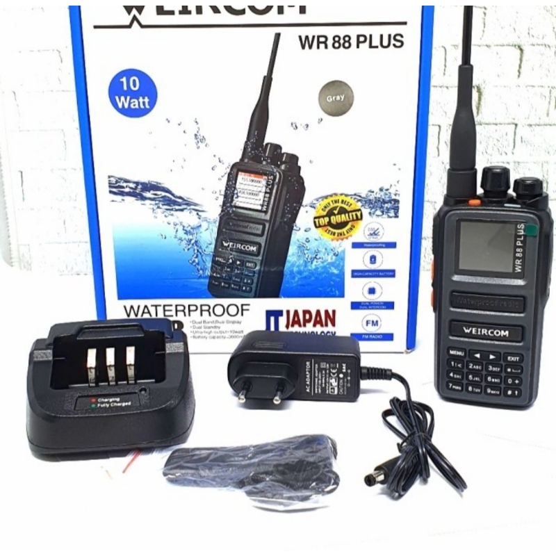 HT WEIRCOM WR 88 / WR88 PLUS 10WAT ANTI AIR DUALBAND GARANSI WEIRCOM WR 88 PLUS