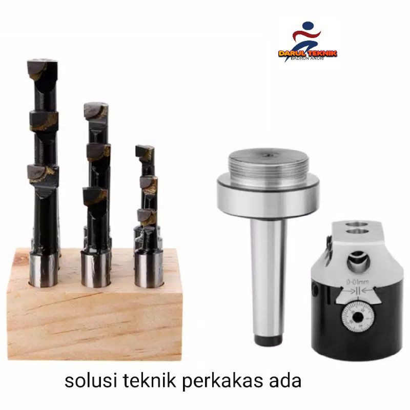 SATU SET BORING HEAD SANK MTB2 SET 9 PCS BORING BAR