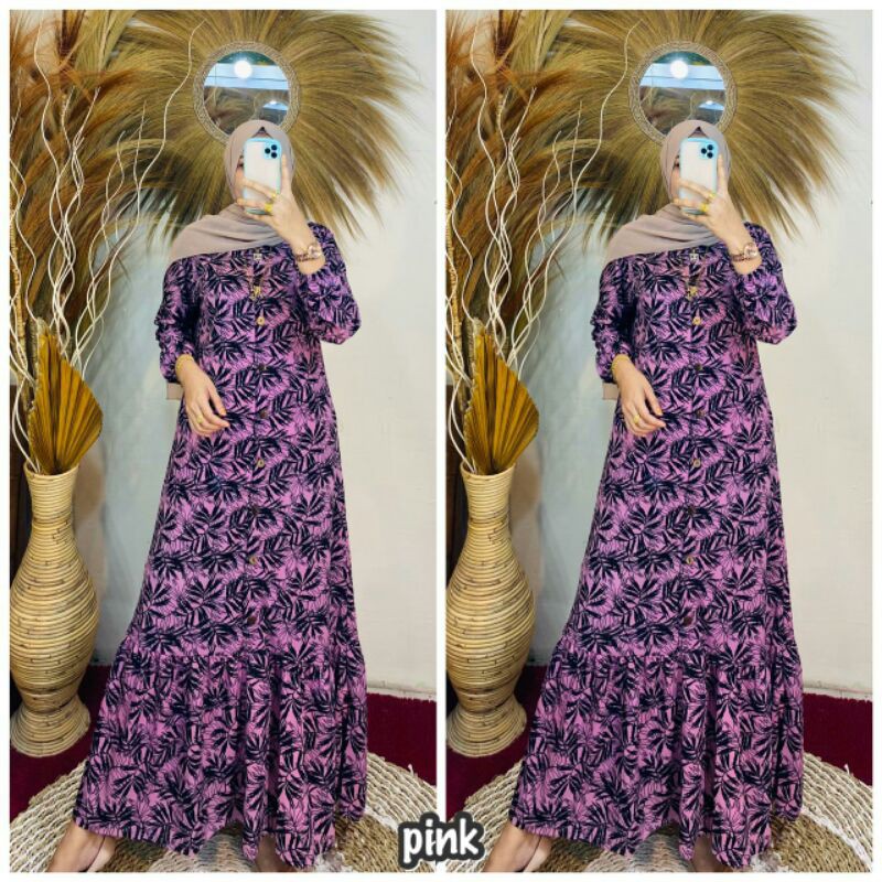 Gamis Syar'i kancing rempel bawah MURAH