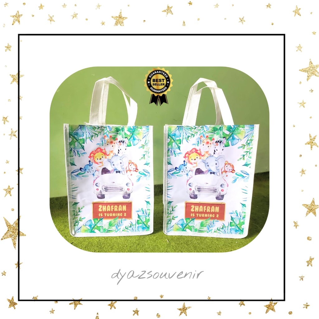 

Tas ultah animal / tas ulang tahun animal / goodiebag pvc custom / PVC BAG Animal Birthday