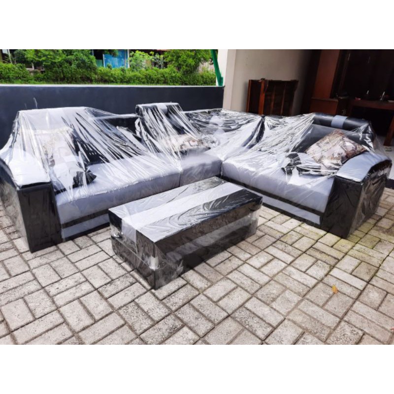 KURSI SOFA L+CUSSEN+MEJA KACA